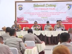 Itwasum Polri Pemeriksaan Senpi, Amunisi, dan Ketahanan Pangan di Polresta Kendari.